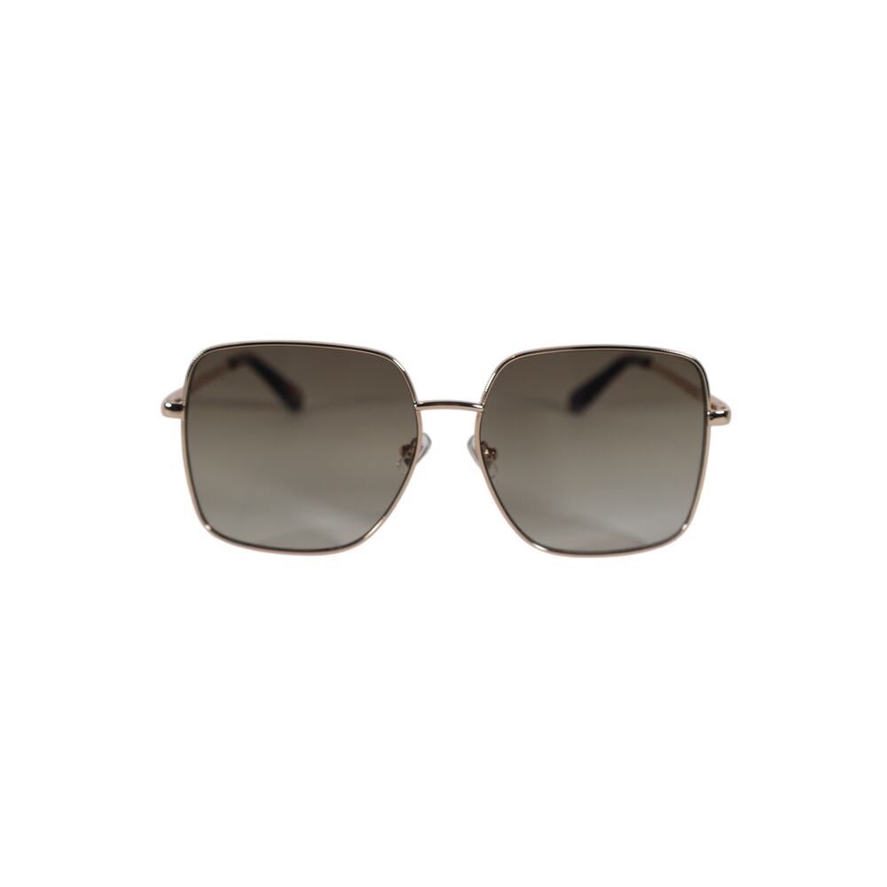 Fossil Oversized Square Metal Women's Sunglasses - Gold / Green Gradient - NWT
